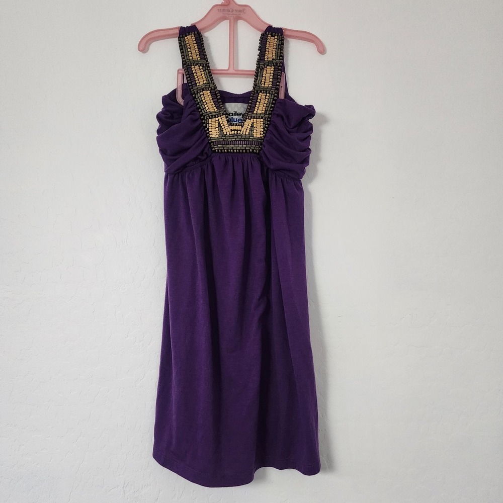 Bailey Blue Beaded Dress Purple Size S